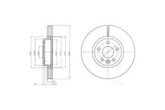 Диск тормозной передний (300мм) MONDEO IV, VOLVO S80 II, FREELANDER 2 BG4094 для FORD MONDEO IV (BA7) 1.6 EcoBoost 2011-2015, код двигателя JTBA,JTBB, V см3 1596, КВт118, Л.с.160, бензин, Delphi BG4094