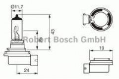 Лампа автомобильная Bosch 1987302084 H11 12V 55W для FORD MONDEO III (B5Y) 1.8 16V 2000-2007, код двигателя CGBA,CGBB, V см3 1798, КВт81, Л.с.110, бензин, Bosch 1987302084