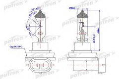 Лампа галогенная H11 LL 12 55 PGJ19-2 для FORD MONDEO III (B5Y) 1.8 16V 2000-2007, код двигателя CGBA,CGBB, V см3 1798, кВт 81, л.с. 110, бензин, PATRON PLH111255