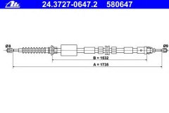 Трос стояночного тормоза для FORD MONDEO III (B5Y) 1.8 16V 2000-2007, код двигателя CGBA,CGBB, V см3 1798, кВт 81, л.с. 110, бензин, Ate 24372706472